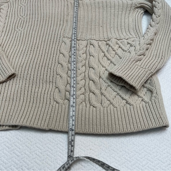 Yaya Cotton Beige Multi-Textured Pullover Sweater Size M - Picture 8 of 10